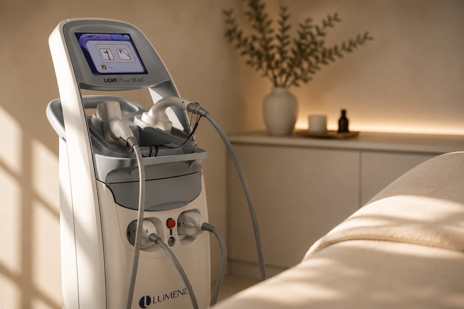 The Lumenis LightSheer Duet laser platform in the Esthetic Laser Inc treatment room
